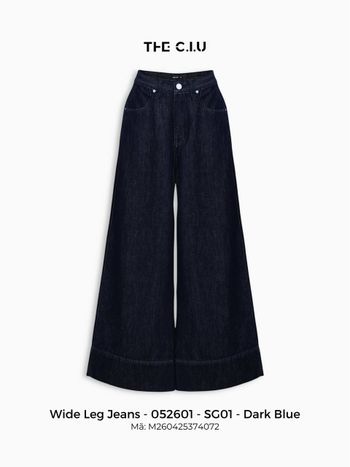 Quần jeans nữ ống rộng lưng cao THE C.I.U, Wide Leg Jeans - 052601 - SG01