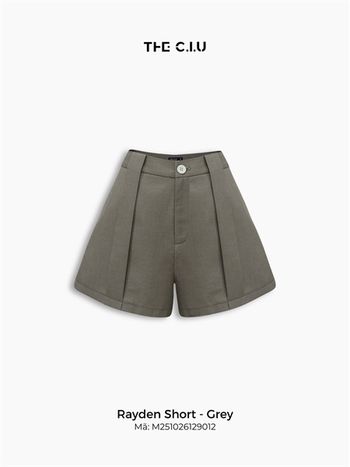 Quần short nữ kaki THE C.I.U, quần short lưng cao form A trơn basic – Rayden Short