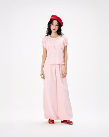 Áo babydoll nữ tay phồng dáng suông THE C.I.U, áo kiểu nữ cotton sọc basic che khuyết điểm – Mila Babydoll Top MN11