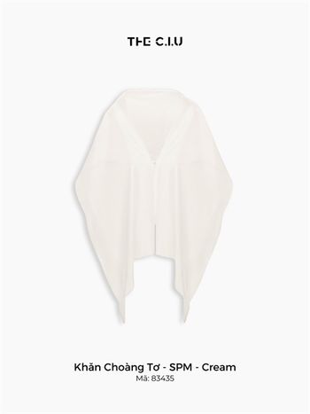 Khăn choàng tơ nữ THE C.I.U, khăn choàng mềm nhẹ chất lụa tơ sang trọng phối 3 màu – Khăn Choàng Tơ SPM