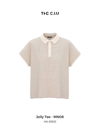 Áo thun polo sọc ngang tay dơi THE C.I.U - Jolly Tee - MN08