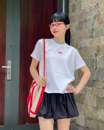 Áo thun babytee phối nơ THE C.I.U - Sona Baby Tee