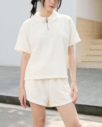 Quần short cotton nữ THE C.I.U, quần short lưng thun dáng suông thoải mái – Lucia Short - C16