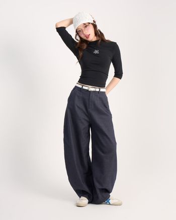 Quần denim ống rộng baggy cạp cao dáng dài THE C.I.U - Fallon Pants - MN09