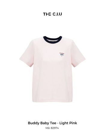 Áo thun babytee viền bo cổ thêu hình THE C.I.U - Buddy Baby Tee