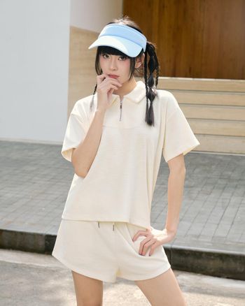 Áo kiểu nữ THE C.I.U, áo thể thao tay ngắn dáng suông phong cách năng động – Lucia Top - C16