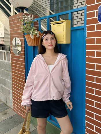 Áo khoác dù nữ THE C.I.U, áo hoodie zip form rộng chống nắng casual – Owen Jacket