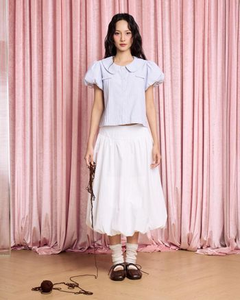 Chân váy bí lửng dáng dài chất dù THE C.I.U, chân váy lửng midi form bí xòe phồng – Timmy Long Skirt