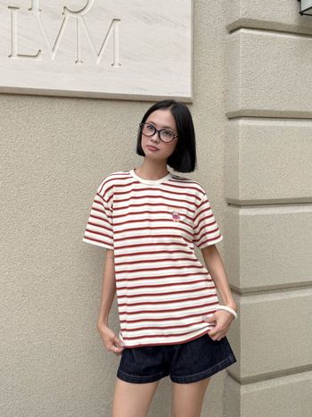 Áo thun sọc ngang Bear Tee