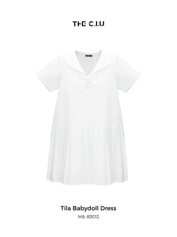 Đầm babydoll thủy thủ THE C.I.U, đầm suông nữ tay ngắn xếp ly  - Tila Babydoll Dress