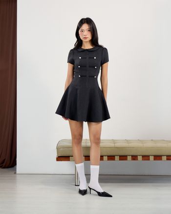 Đầm ngắn họa tiết nút Miki Dress - MN13