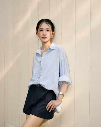Quần short nữ cạp cao ống rộng THE C.I.U, quần đùi nữ ngắn 2 túi form rộng casual – Candy Short - MN12