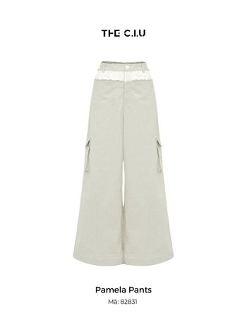 Quần dù nữ túi hộp dáng dài phối ren THE C.I.U - Pamela Pants