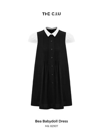 Đầm babydoll tay ngắn cổ sơ mi phong cách preppy THE C.I.U - Bea Babydoll Dress