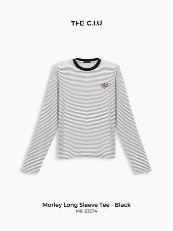 Áo thun tay dài sọc ngang màu pastel thêu hình THE C.I.U - Morley Long Sleeve Tee