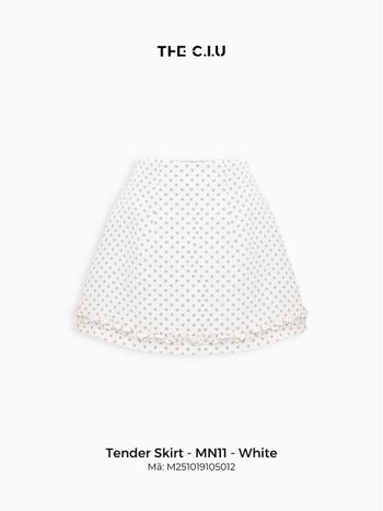 Chân váy nữ ngắn hoa nhí chữ A THE C.I.U, chân váy mini chiết eo cotton in hoa nữ tính – Tender Skirt – MN11