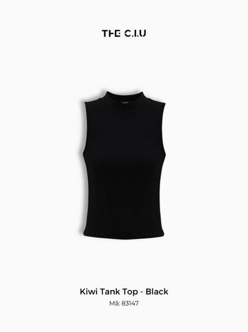 Áo tank top nữ cổ cao không tay THE C.I.U, áo thun 3 lỗ form ôm cotton co giãn – Kiwi Tank Top