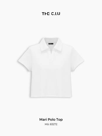 Áo thun polo nữ cổ bẻ dáng ngắn THE C.I.U, áo kiểu tay ngắn chất thun polo mềm mịn basic dễ phối đồ - Mari Polo Top