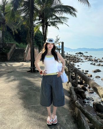 Quần short nữ THE C.I.U, quần lửng sọc lưng cao ống rộng form culotte trẻ trung dễ phối đồ – Pettie Short
