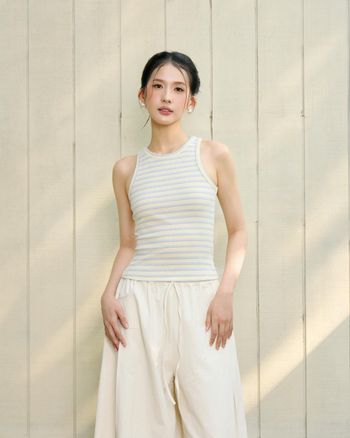 Áo 3 lỗ nữ THE C.I.U, áo tank top sọc ngang cotton form ôm basic – Sun Tank Top - MN12