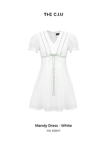 Đầm ngắn dáng chữ A phối viền ruy băng THE C.I.U - Mandy Dress
