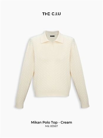 Áo polo len dài tay nữ form basic THE C.I.U, áo kiểu cổ bẻ thun len mềm tay dài – Mikan Polo Top