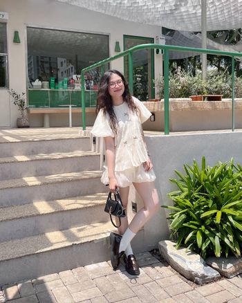 Set áo tay phồng + quần short bí Lona Set