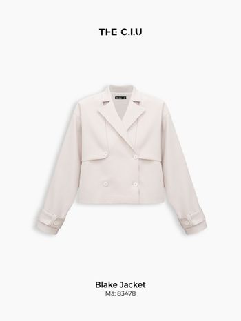 Áo khoác blazer lửng nữ dáng ngắn THE C.I.U, áo khoác tay dài cổ vest form ngắn – Blake Jacket