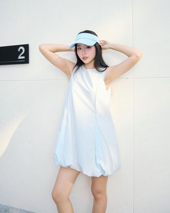 Đầm babydoll thể thao nữ THE C.I.U, đầm suông dáng phồng sát nách phong cách sporty chic – Nabie Dress - C16
