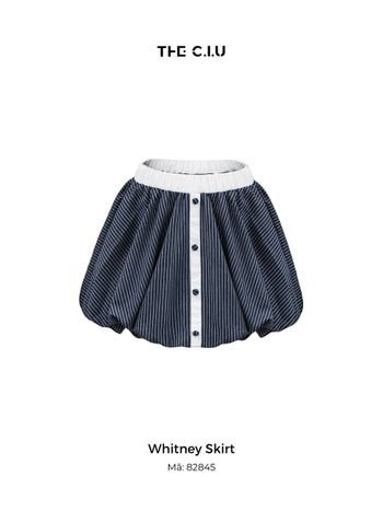 Chân váy bí sọc dáng ngắn phối nút THE C.I.U - Whitney Skirt