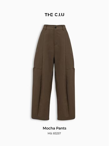 Quần ống rộng nữ dáng suông THE C.I.U, quần dài công sở màu mocha thanh lịch – Mocha Pants