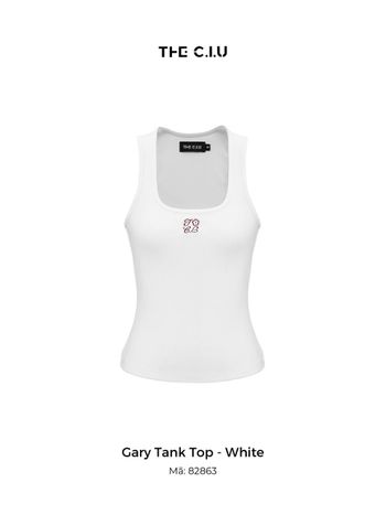 Áo tank top cổ vuông thêu hình THE C.I.U - Gary Tank Top