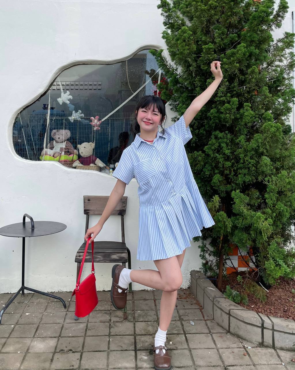 Đầm dáng suông cổ sơ mi tay ngắn THE C.I.U - Aisha Dress