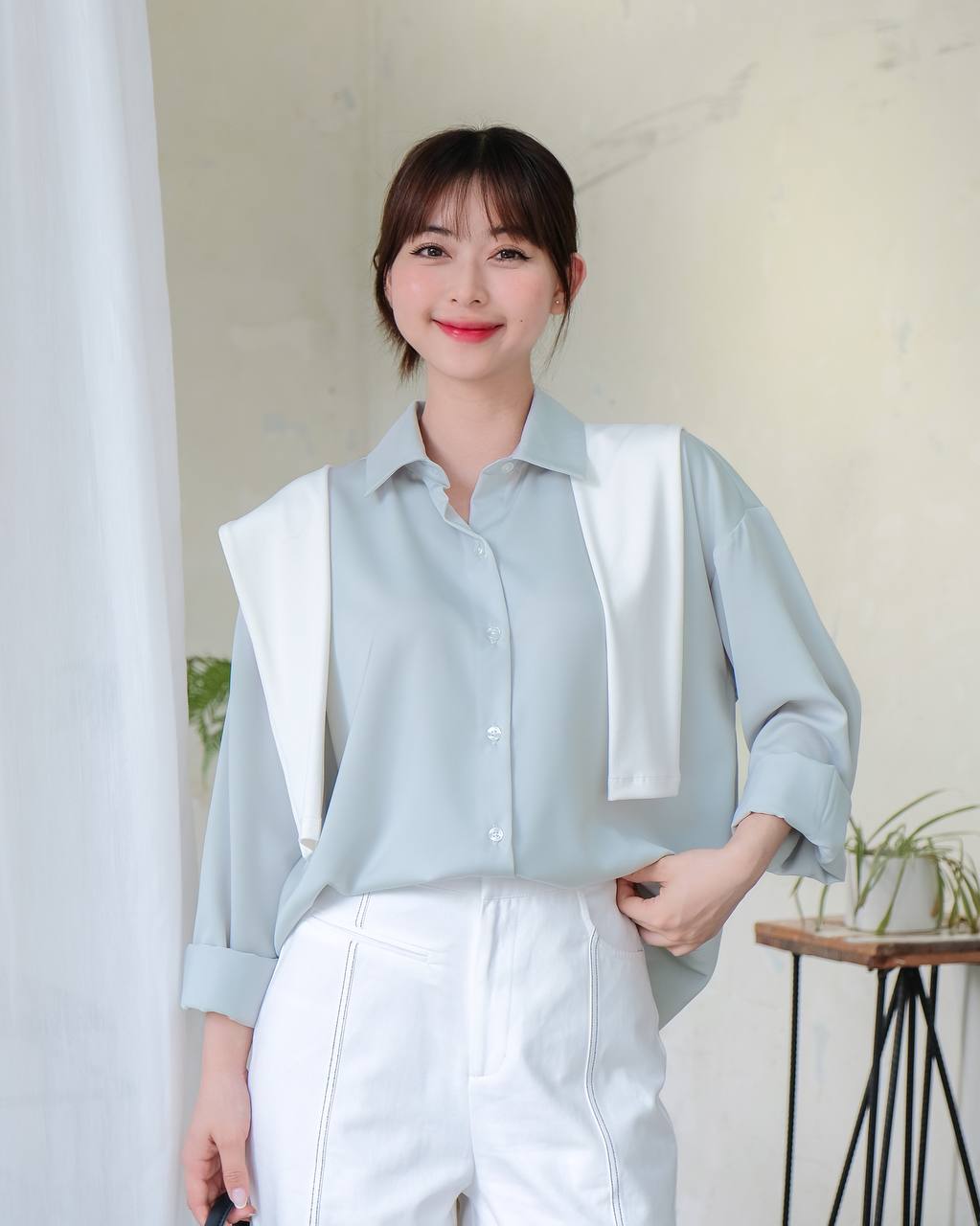 Áo sơ mi lụa tay dài THE C.I.U - Carlos Shirt