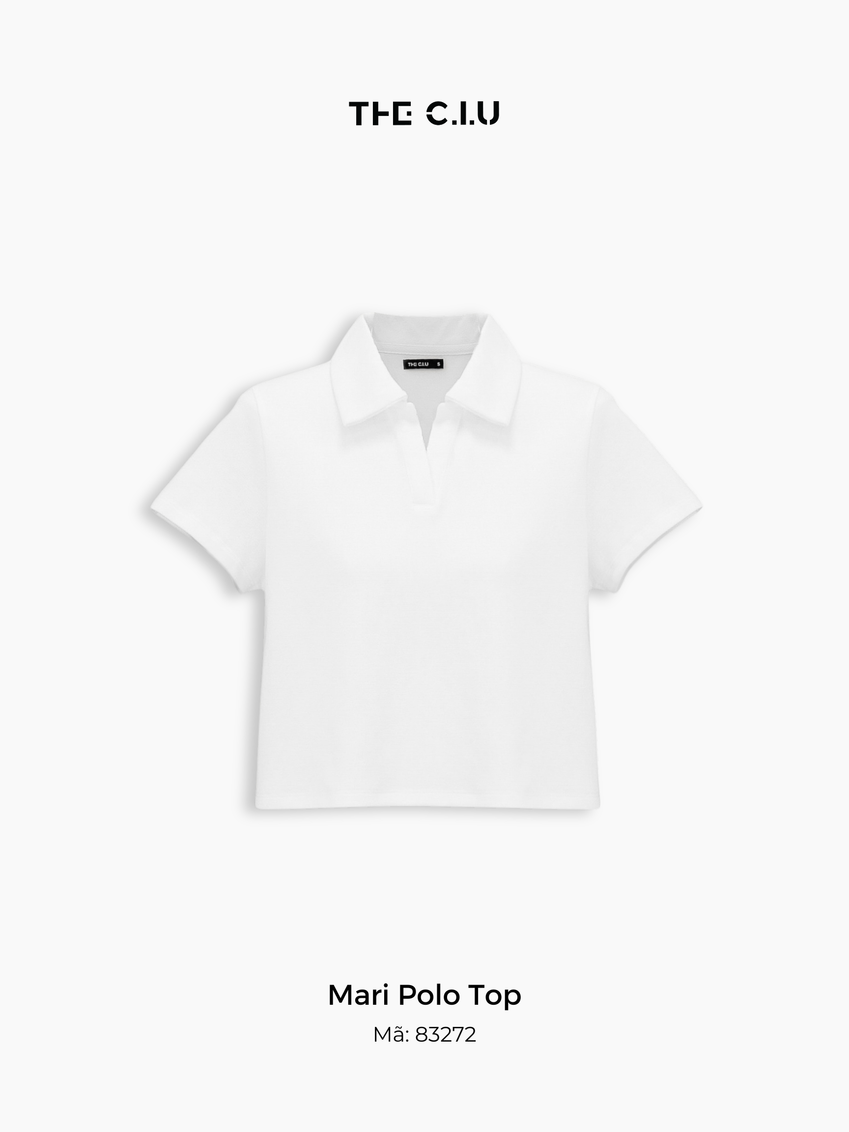 Áo thun polo nữ cổ bẻ dáng ngắn THE C.I.U, áo kiểu tay ngắn chất thun polo mềm mịn basic dễ phối đồ - Mari Polo Top