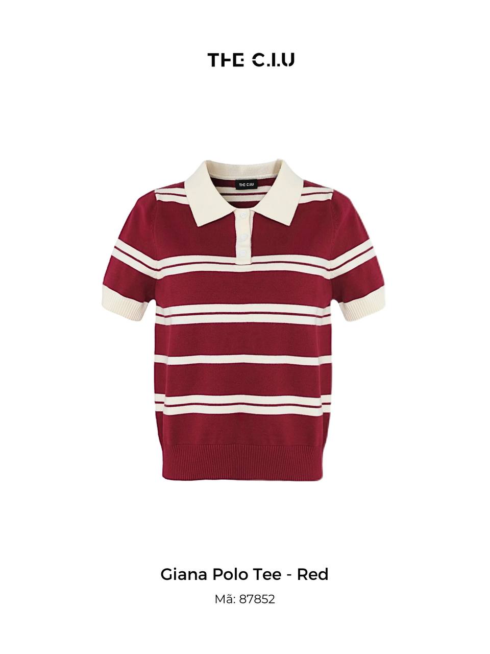 Áo polo dệt kim tay ngắn THE C.I.U - Giana Polo Top
