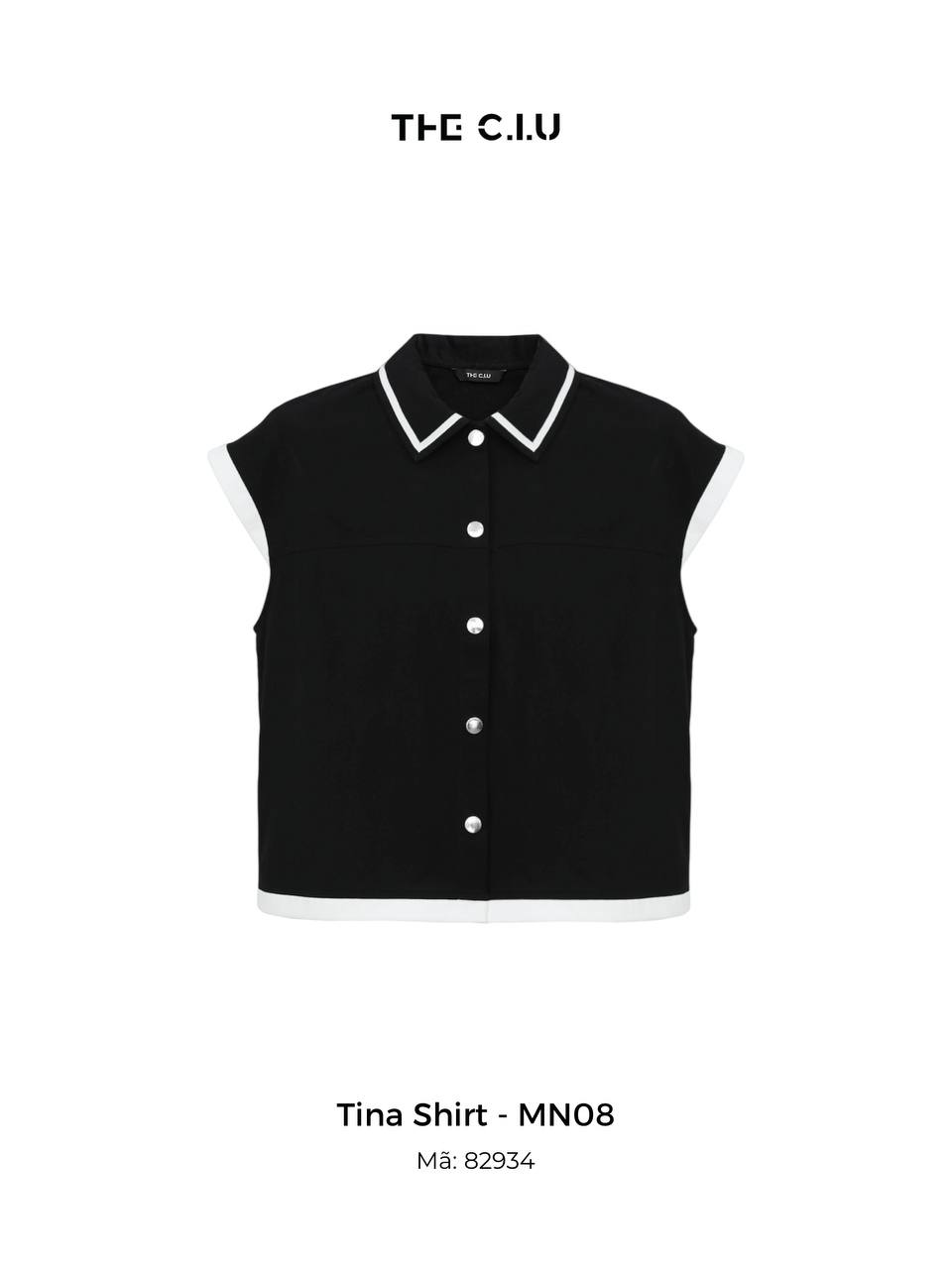 Áo kiểu sơ mi tay cộc form rộng THE C.I.U - Tina Shirt - MN08